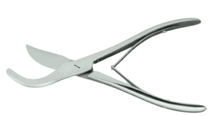 Ножиці горизонтально-зігнуті, реберні, Венді, 220 мм